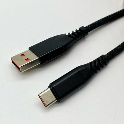 काला UL2725 USB केबल प्रकार C यूएसबी 2.0 एक पुरुष कनेक्टर के साथ सोने की चादर