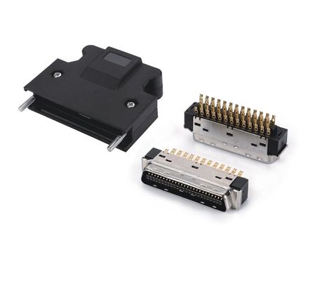 SCSI कनेक्टर 14 20 26 36 50pin Solder Male SCSI Connector With Screws प्रकार