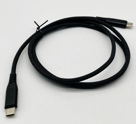 काला UL2725 USB केबल प्रकार C यूएसबी 2.0 एक पुरुष कनेक्टर के साथ सोने की चादर