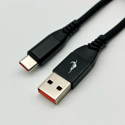 काला UL2725 USB केबल प्रकार C यूएसबी 2.0 एक पुरुष कनेक्टर के साथ सोने की चादर
