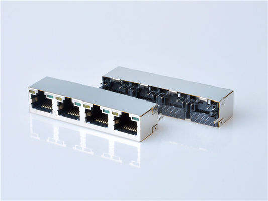 8p8c RJ45 ईथरनेट कनेक्टर 1x1 पोर्ट महिला RJ45 जैक बिना चुंबक के