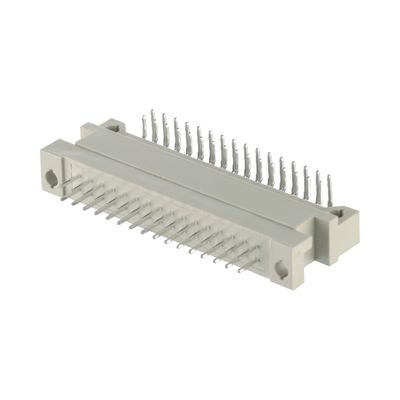 2.54mm DIN 41612 कनेक्टर 64 पिन दाएं कोण महिला पिन छेद के माध्यम से 3 पंक्ति कनेक्टर