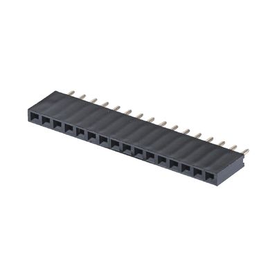 महिला हेडर कनेक्टर 1*40 PA6T ब्लैक राइट एंगल कनेक्टर 2.54mm पिच H8.5mm