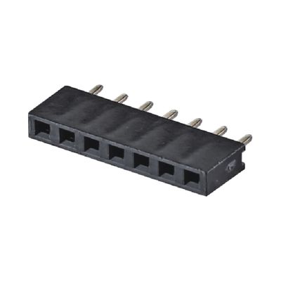 महिला हेडर कनेक्टर 1*40 PA6T ब्लैक राइट एंगल कनेक्टर 2.54mm पिच H8.5mm