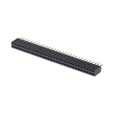 महिला हेडर कनेक्टर 1*40 PA6T ब्लैक राइट एंगल कनेक्टर 2.54mm पिच H8.5mm