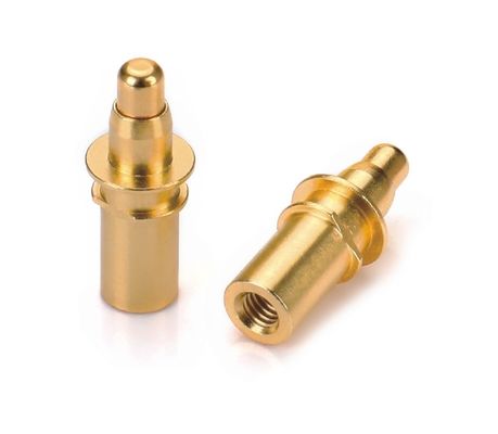 DC12V 2A 6.0mm POGO पिन SMT गोल्ड प्लेटेड Pogo पिन पैड पीतल कनेक्टर