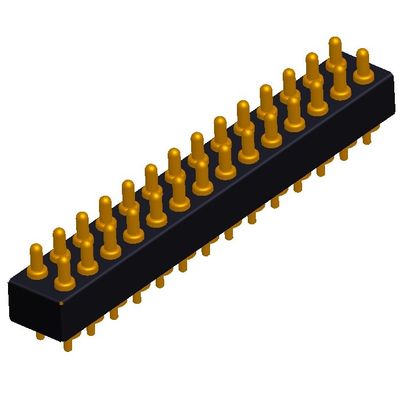 2.54mm H2.5 2x7Pin पोगो पिन कनेक्टर पीतल स्प्रिंग लोड इलेक्ट्रॉनिक स्ट्रेट डिप पीसीबी