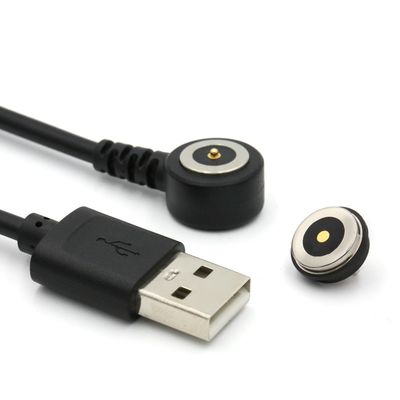 IP67 वाटरप्रूफ पीसीबी महिला पोगो पिन कनेक्टर सोने के साथ चुंबकीय केबल