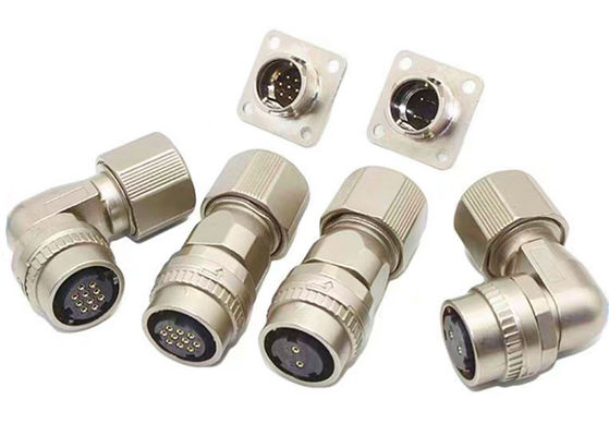 एक स्पर्श ताला महिला परिपत्र तार कनेक्टर IP67 2P 10P सीधे Solder तार प्लग