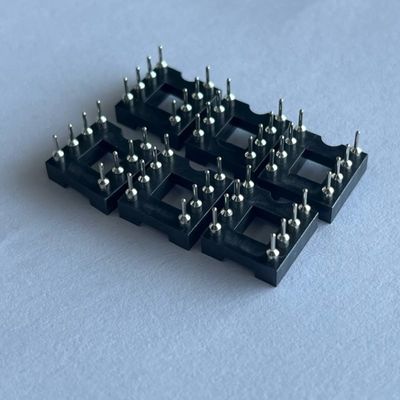 2.54mm 8 पिन आईसी सॉकेट कनेक्टर महिला सीधे पिन हेडर पीबीटी इन्सुलेशन सामग्री काला