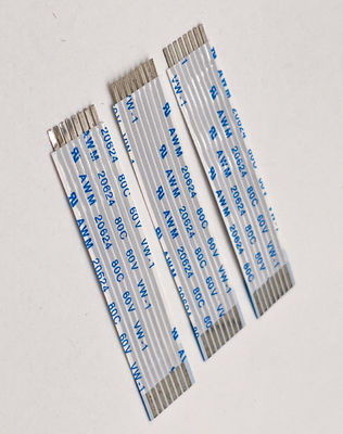 UL20624 1.25mm 8Pin FFC रिबन केबल 80C 60V 100mm रिबन लचीला फ्लैट केबल