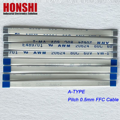 Ffc फ्लैट केबल कस्टम Awm 20624 80c 60v Vw-1 4 6 8 12 15 22 32 40 68 पिन केबल Ffc Fpc