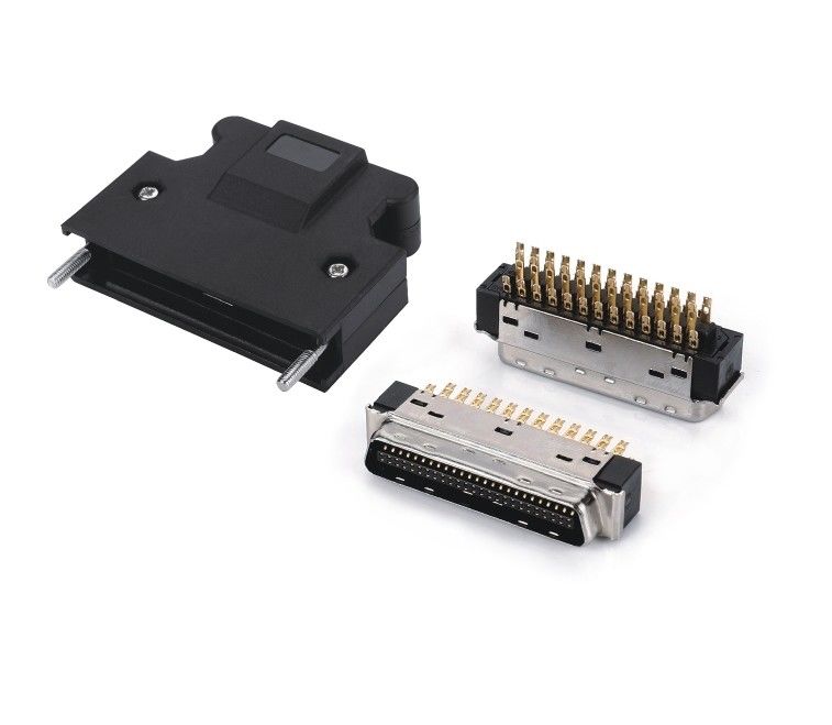 SCSI कनेक्टर 14 20 26 36 50pin Solder Male SCSI Connector With Screws प्रकार