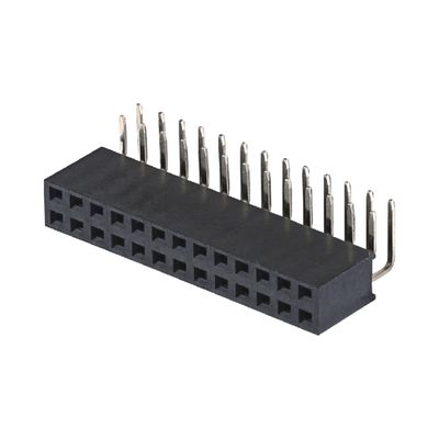 2.0 मिमी एच4.3 4.6 मिमी महिला पिन हेडर कनेक्टर सही कोण 90 डिग्री 2x2 2x40पिन